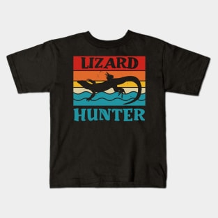 Lizard Hunter Mens Womens Funny Reptile Lover Kids T-Shirt